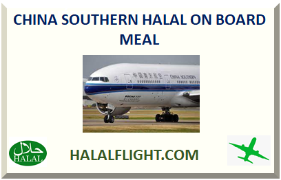 CHINA SOUTHERN HALAL ON BOARD MEAL