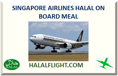 SINGAPORE AIRLINES HALAL ON BOARD MEAL